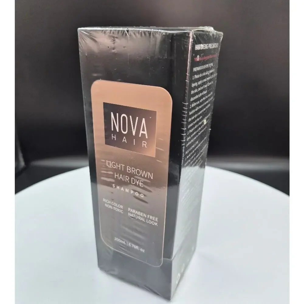 NOVA HAIR Light Brown Hair Dye SHAMPOO 200ml